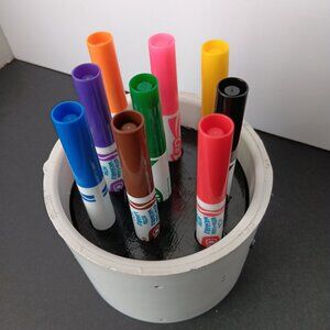 Desk Marker & Pencil Caddy Set-3 Holders with Markers & Pencils Included